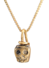 MEDIEVAL TIBETAN SKULL PRAYER BEAD C.1400-1550