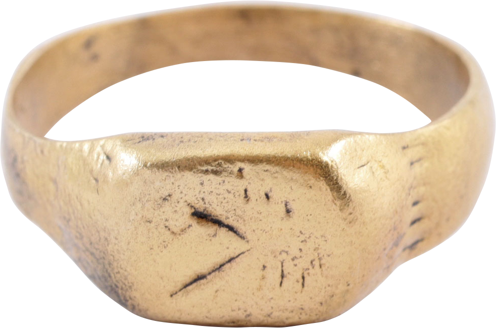 1300s Rings BYZANTINE/MEDIEVAL MAN’S RING C.1000-1300 AD, SIZE 9 ¼ – Fagan Arms