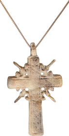 FINE LARGE EASTERN EUROPEAN CROSS, 17TH CENTURY