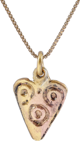 ANCIENT VIKING HEART PENDANT NECKLACE, 866-1067 AD