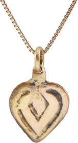 ANCIENT VIKING HEART PENDANT NECKLACE, 866-1067 AD