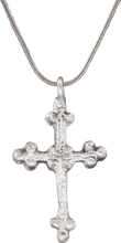 EUROPEAN SILVERED CROSS, LATE MEDIEVAL, 14TH-15TH CENTURY