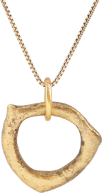 RARE FORM CELTIC PROSPERITY RING NECKLACE, C.300-100 BC