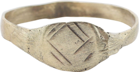 MEDIEVAL EUROPEAN RING, 500-800AD  SIZE 7 ¼