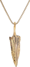 GREEK BRONZE ARROWHEAD PENDANT NECKLACE, HELLENISTIC, 300 - 100 BC