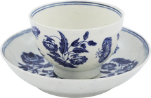 FIRST PERIOD WORCESTER TEA BOWL AND UNDER BOWL C.1765-75