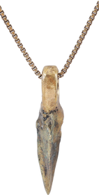 ROMAN TRIANGULAR ARROWHEAD NECKLACE, 100BC-100AD
