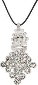 COPTIC SILVER CROSS, ETHIOPIA, 19TH CENTURY
