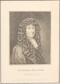 ORIGINAL ENGLISH LITHOGRAPH, SIR GEORGE MACKENZIE