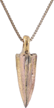 BRONZE ARROWHEAD PENDANT NECKLACE, HELLENISTIC GREEK, 300 - 100 BC
