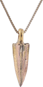 BRONZE ARROWHEAD PENDANT NECKLACE, HELLENISTIC GREEK, 300 - 100 BC