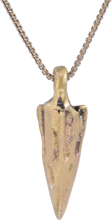 BRONZE ARROWHEAD PENDANT NECKLACE, HELLENISTIC GREEK, 300 - 100 BC