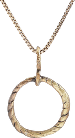 FINE VIKING BEARD RING NECKLACE, 9TH-11TH CENTURY