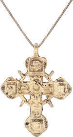 EASTERN EUROPEAN CROSS NECKLACE, 17TH-18TH CENTURY