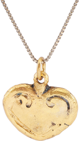 FINE VIKING HEART PENDANT NECKLACE C.900-1000 AD