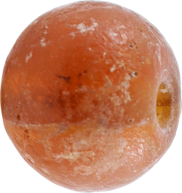 VIKING MELON AMBER GLASS BEAD 850-1050 AD