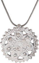 MEDIEVAL CHRISTIAN WHEEL OF FORTUNE AMULET NECKLACE 6TH-10TH CENTURY AD