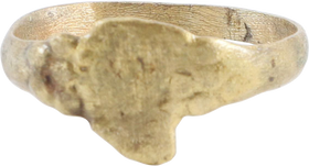 EUROPEAN CHRISTIAN RING 11TH-16TH CENTURY AD 9 1/4