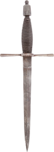 GOOD ANTIQUE OR VINTAGE GERMAN LEFT HAND DAGGER OF 1580-1600