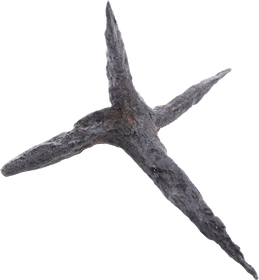 LARGE MEDIEVAL EUROPEAN CALTROP 13TH-15TH CENTURY AD