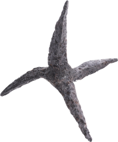 LARGE MEDIEVAL EUROPEAN CALTROP 13TH-15TH CENTURY AD