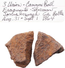CIVIL WAR CANNON BALL FRAGMENTS - Fagan Arms