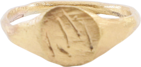 ROMAN SIGNET RING, 2ND-5TH CENTURY AD, SIZE 8 ¼