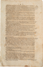 ACTUAL PAGE PRINTED BY BENJAMIN FRANKLIN IN 1752
