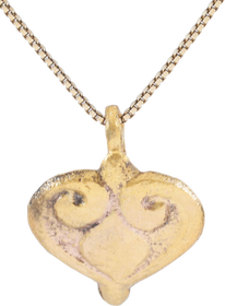 VIKING HEART AMULET NECKLACE, C.900-1050 AD
