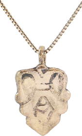 ANCIENT VIKING HEART PENDANT NECKLACE, C.850-1050 AD