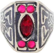FINE UKRANIAN COSSACK HORSEMAN’S RING, SIZE 10 ½