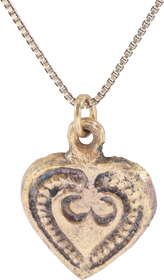 ANCIENT VIKING HEART PENDANT NECKLACE, 866-1067 AD