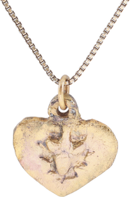 VIKING HEART PENDANT NECKLACE, C.950-1050 AD