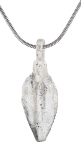 ANCIENT NEAR EAST/CAUCASIAN ARROWHEAD PENDANT NECKLACE 9TH-7TH CENTURY BC