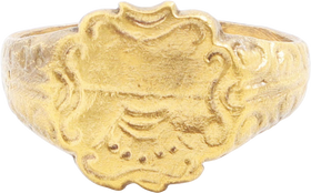 FINE AUSTRO-HUNGARIAN SOLDIER’S RING C.1880-90, SIZE 9 ½