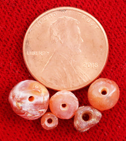 VIKING CARNELIAN BEADS, C.850-1050