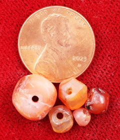 VIKING CARNELIAN BEADS, C.850-1050 AD