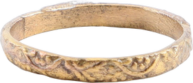 EUROPEAN WEDDING RING, 17TH-18TH CENTURY, FRENCH/FLEMISH, SIZE 6 ¼