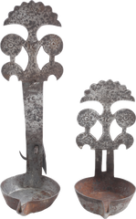 FINE PENNSYLVANIA DOUBLE BETTY LAMP 18TH-EARLY 19TH CENTURY - Fagan Arms