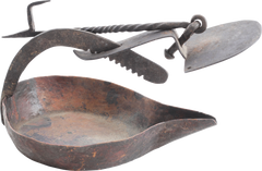 COLONIAL AMERICAN GREASE LAMP, 17TH-18TH CENTURY - Fagan Arms