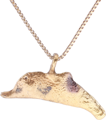 GREEK/UKRAINE BRONZE DOLPHIN PENDANT NECKLACE, 5TH-4TH CENTURY BC - Fagan Arms