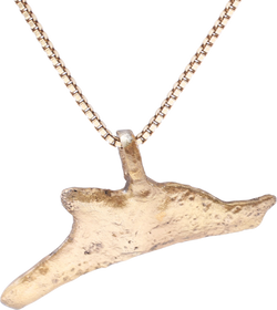 GREEK/UKRAINE BRONZE DOLPHIN PENDANT NECKLACE, 5TH-4TH CENTURY BC