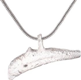 GREEK/UKRAINE BRONZE DOLPHIN PENDANT NECKLACE, 5TH-4TH CENTURY BC