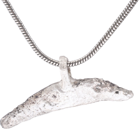 GREEK/UKRAINIAN BRONZE DOLPHIN PENDANT NECKLACE, 5TH-4TH CENTURY BC