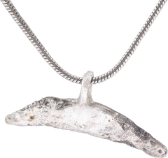 GREEK/UKRAINIAN BRONZE DOLPHIN PENDANT NECKLACE, 5TH-4TH CENTURY BC
