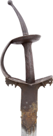 INDOPERSIAN TWO HAND SWORD KHONDA, 18TH CENTURY