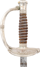 BELGIAN SILVERED HILTED OFFICER’S SWORD, LAST QUARTER OF THE 19TH CENTURY