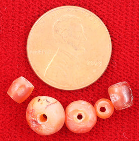 VIKING CARNELIAN BEADS, C.850-1050
