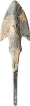 EUROPEAN  BRONZE ARROWHEAD, LATE BRONZE AGE, C.1200-800BC