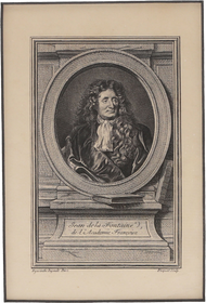 ORIGINAL ENGLISH LITHOGRAPH 1726 JEAN DE LA FONTAINE